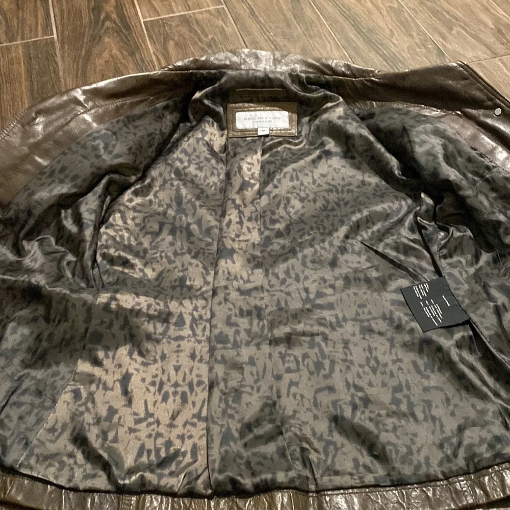 Marc New York by Andrew Marc leather green jacket